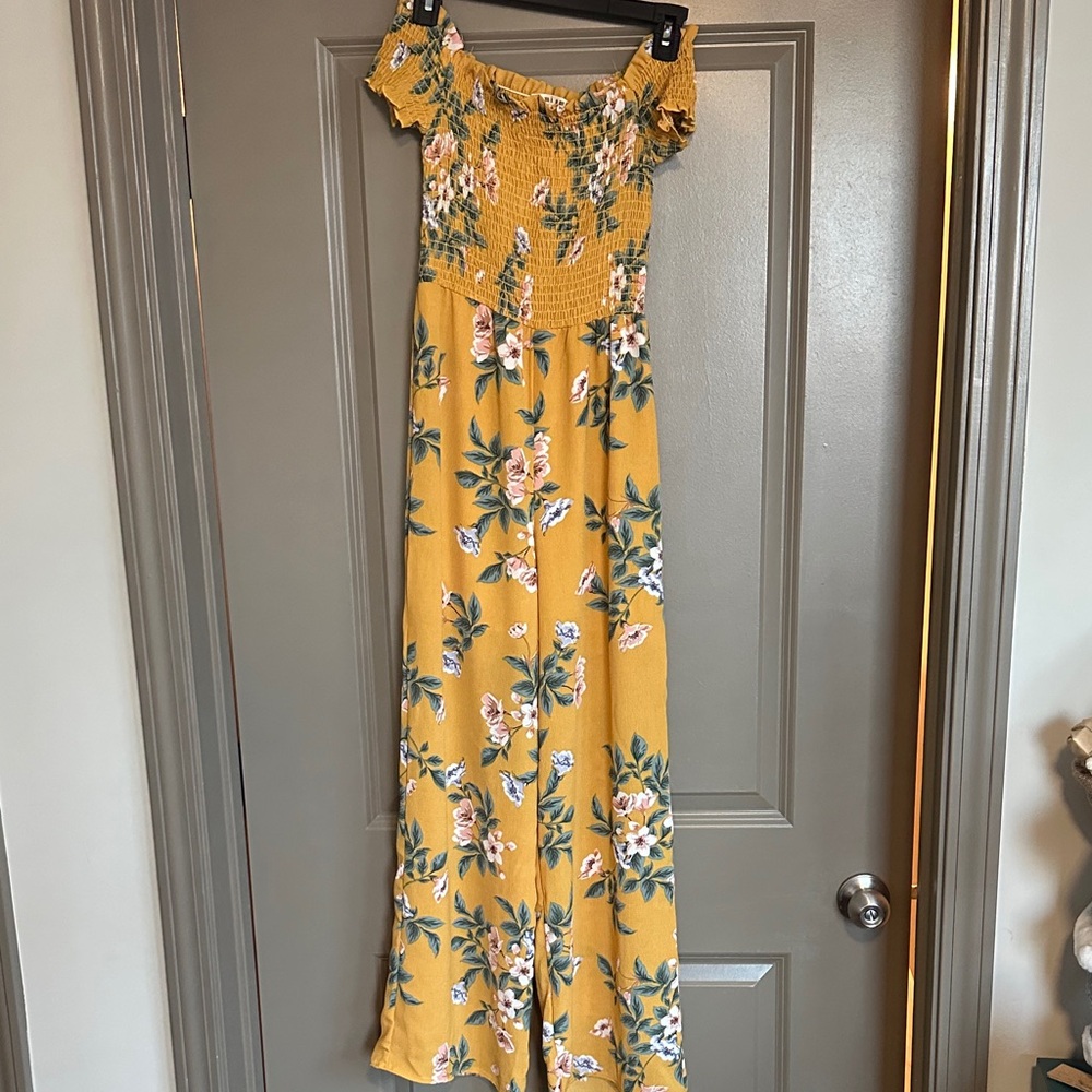 Yellow Floral Jumpsuit